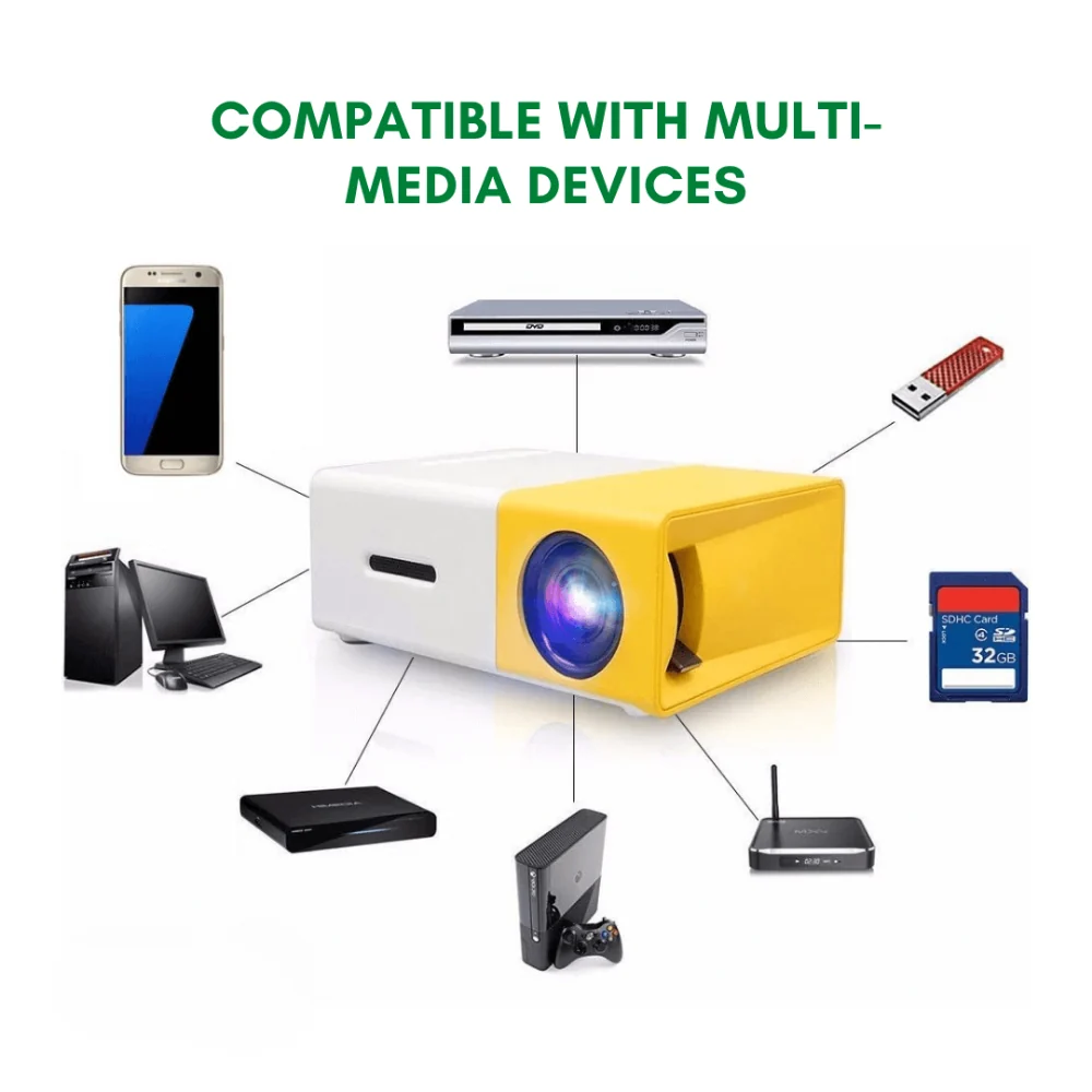 Portable Mini Outdoor Projector Compact Home Entertainment - Image 4
